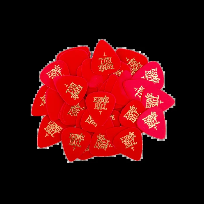 Ernie Ball Thin Red Cellulose Picks, bag of 144