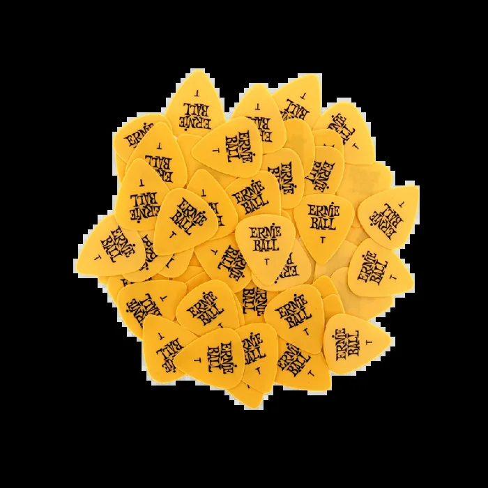 Ernie Ball Thin Yellow Cellulose Picks, bag of 144