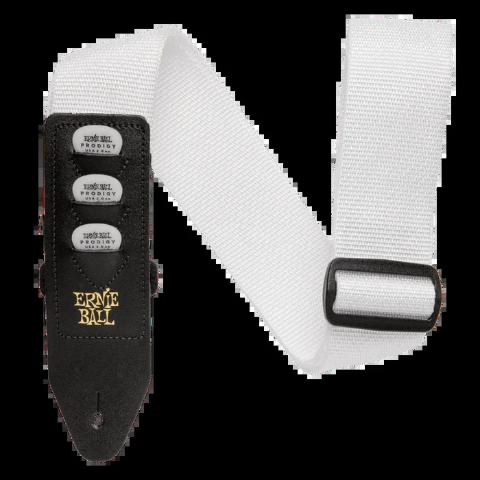 Ernie Ball White Polypro Pickholder Strap