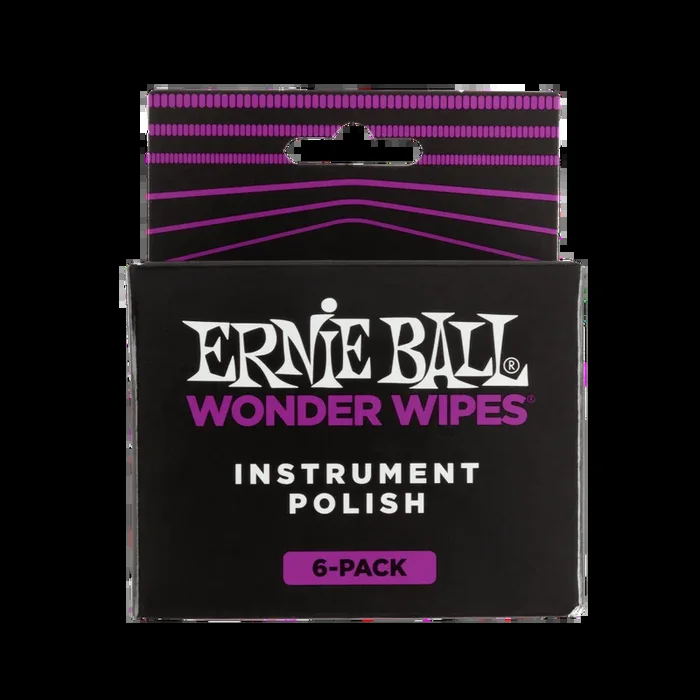 Ernie Ball Wonder Wipes Instrument Polish – 6 Pack