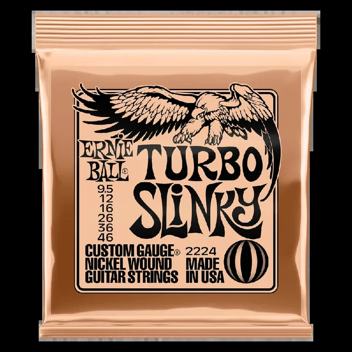 Ernie BallTurbo Slinky Nickel Wound Electric Guitar Strings 9.5-46 Gauge