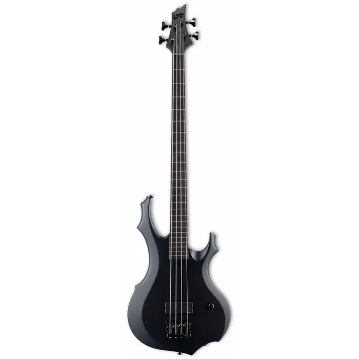 ESP LTD F4 Black Metal Satin Electric Guitar with Macassar Ebony Fingerboard and Fishman Fluence SB-1 Pickup