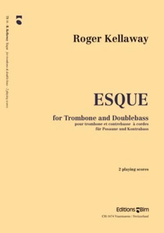 Esque For Trombone And Double Bass Book
