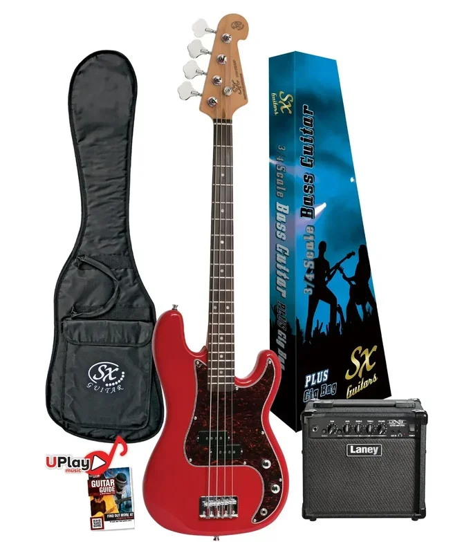 Essex SX 3/4 Bass Guitar with LX15B Amp Pack