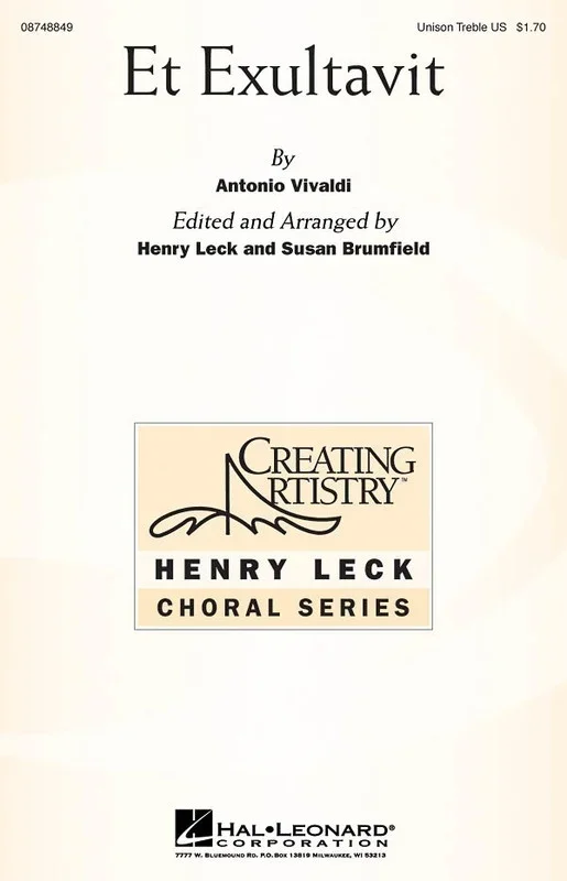 Et Exultavit Unis Treble (Octavo)