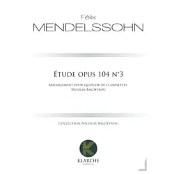 Etude Op. 104 No. 3 – Clarinet Quartet