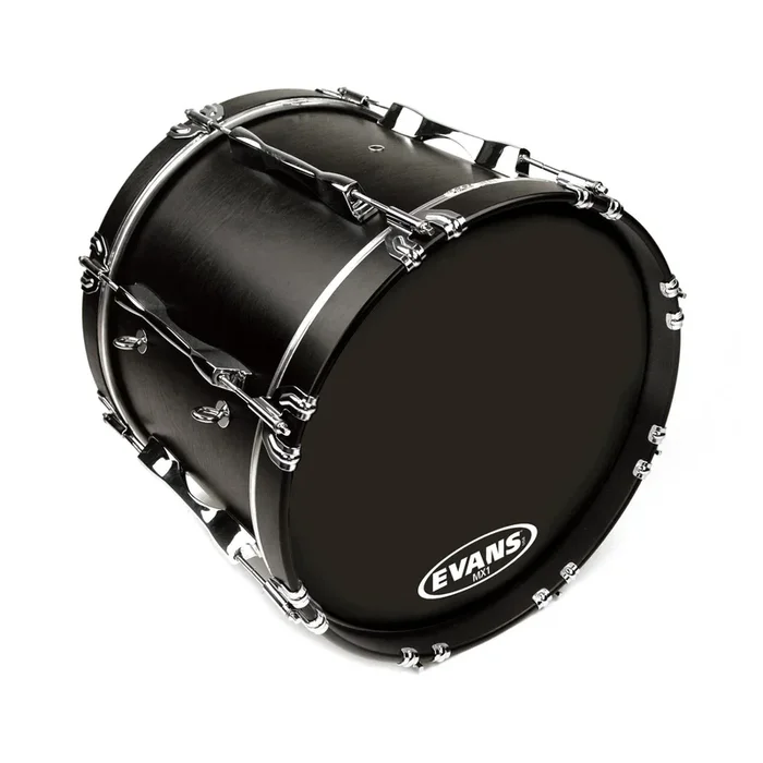 Evans MX1 Black Marching Bass Drum Head, 22 Inch *SKIN ONLY*