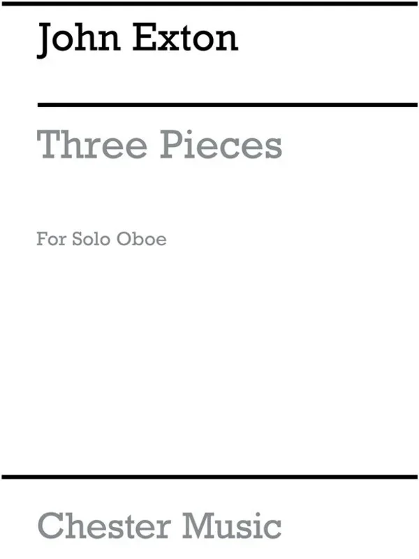 Exton – 3 Pieces For Oboe Solo (Pod) (Softcover Book)