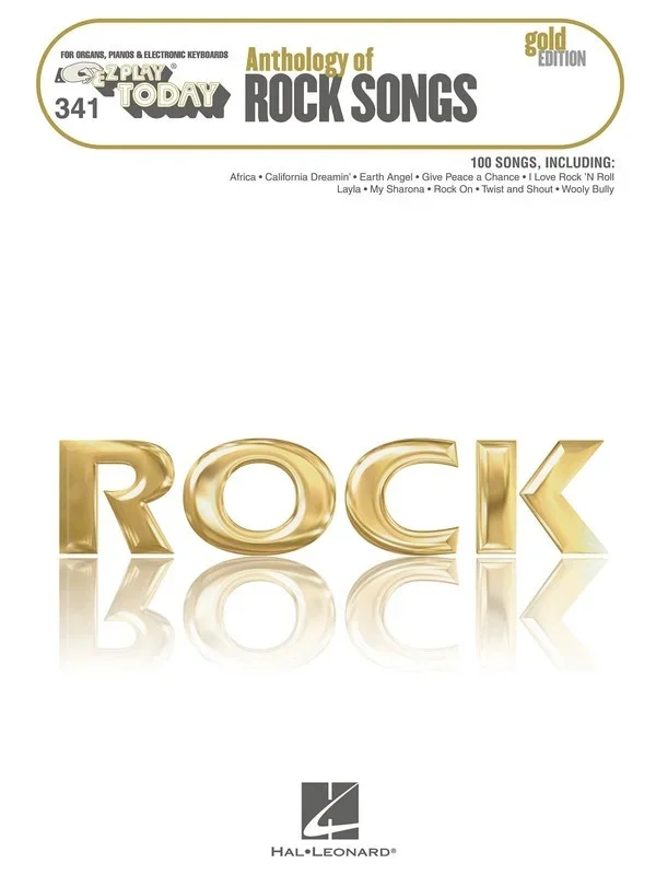 EZ Play 341 Anthology Of Rock Songs Gold Edition (Softcover Book)