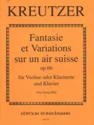 Fantasy and Variations on a Swiss Air – Clarinet (or Violin) and Piano