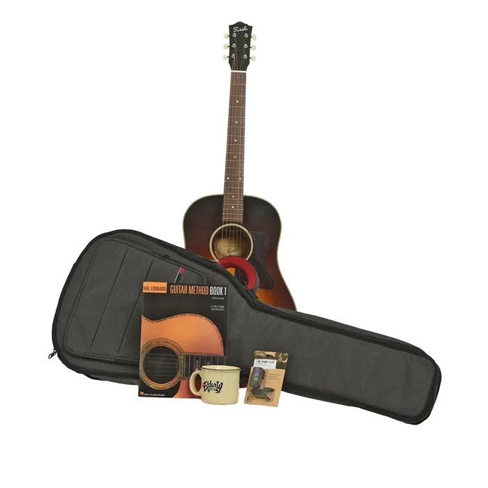 Farida Holiday Pack, All Solid Dreadnought Acoustic Guitar