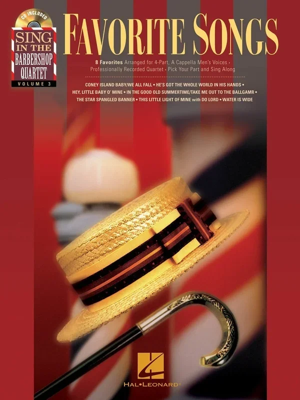Favorite Songs Sing Barbershop TTBB Book/CD V3 (Softcover Book/CD)