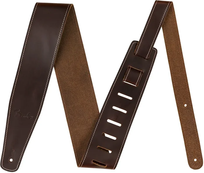 FENDER #0990641050 Broken-In Leather Strap, Brown 2.5 “
