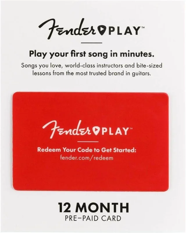 FENDER 6212700001 Fender Play 12 Month Subscription Prepaid Card