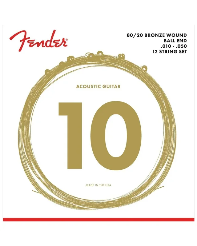 Fender 80/20 Bronze 12-String Acoustic Guitar Strings