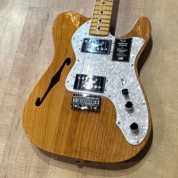 Fender American Vintage II 1972 Telecaster Thinline Electric Guitar Aged Natural