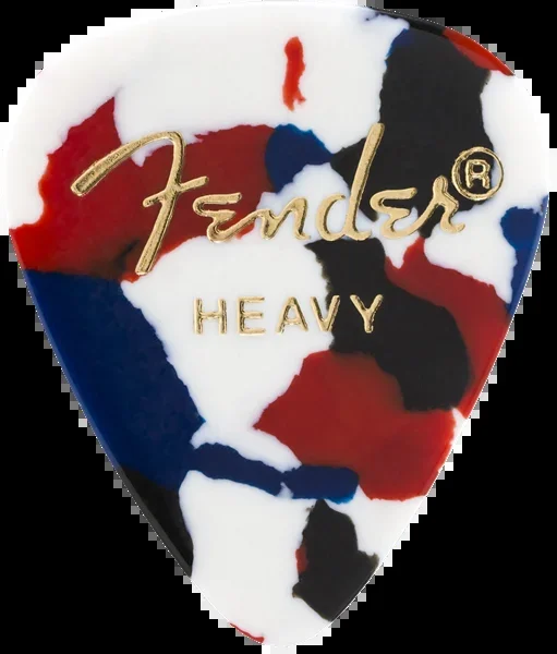 Fender Classic Celluloid, Confetti, 351 Shape, Heavy, 12 Count