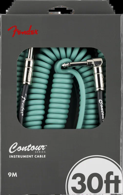 Fender Contour 30′ Coiled Cable – Sherwood Green