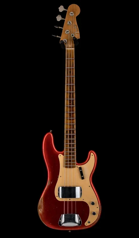 Fender Custom Shop Empire 58 Precision Bass Heavy Relic – Faded Aged Crimson Burst #86862