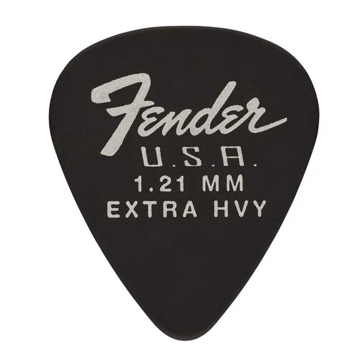 Fender Dura-Tone Delrin Picks, 351 Shape, Extra Heavy, 12-Pack, Black