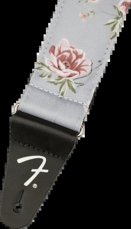 Fender Floral Strap, Gray, 2″