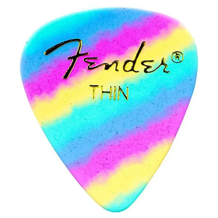 Fender Graphic Picks Rainbow Thin (12 Pack)