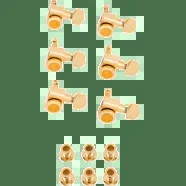 Fender Locking Stratocaster/Telecaster Staggered Tuning Machines (Gold) (6)