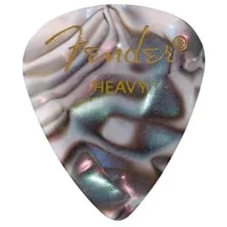 Fender Premium Celluloid Picks, 351 Shape – Heavy, Abalone, 12-Pack