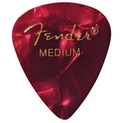 Fender Premium Celluloid Picks, 351 Shape – Medium, Red Moto, 12-Pack