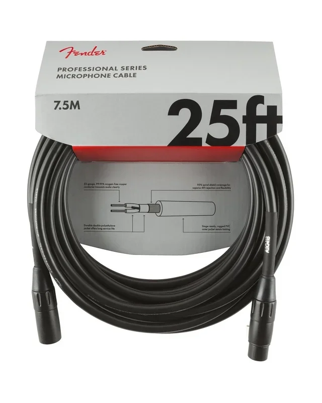 Fender Professional Series Microphone Cable, 25′