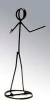 Field Commander Stickman Sculpture