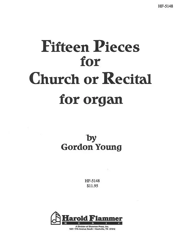 Fifteen Pieces For Church Or Recital Organ-Sacre