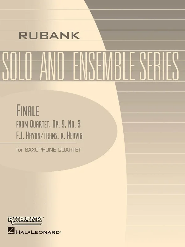 Finale From Quartet Op 9 No 3 Sax Quartet (Music Score/Parts)