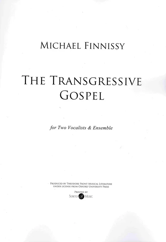 Finnissy: The Transgressive Gospel