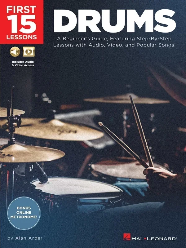 First 15 Lessons Drums Book/Online Media (Softcover Book/Online Media)