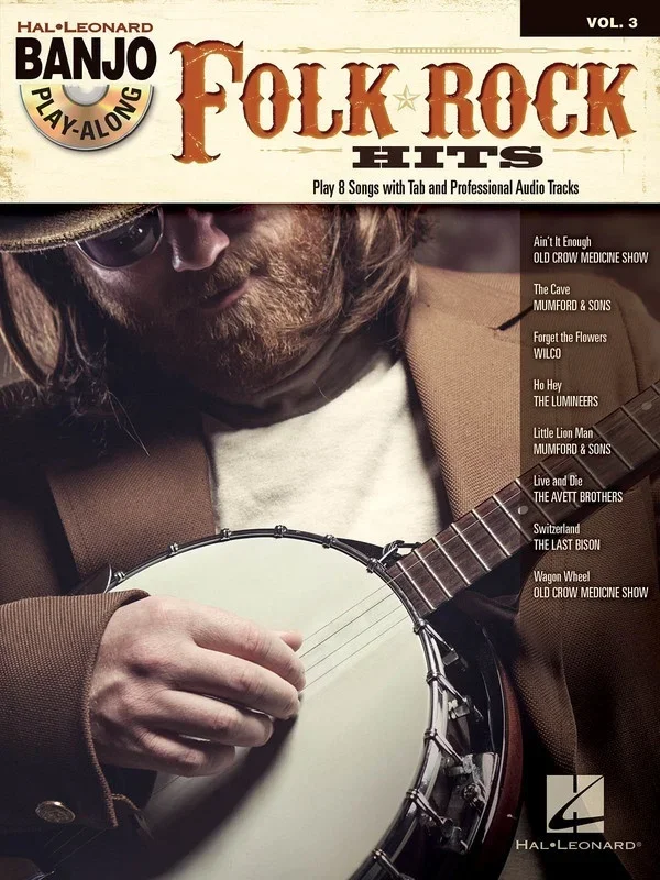 Folk Rock Hits Banjo Play Along V3 Book/CD (Softcover Book/CD)
