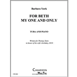For Beth My One and Only – Tuba and Piano