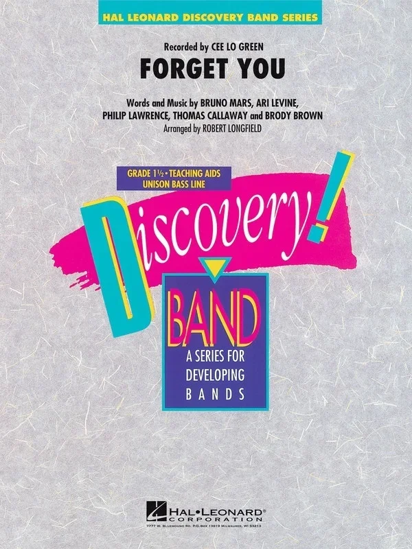Forget You Discovery Concert Band 1.5 Concert Band 1.5 Score/Parts