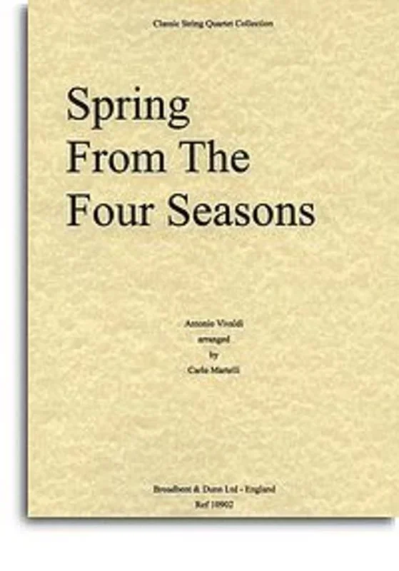 Four Seasons Spring String Quartet Parts Book