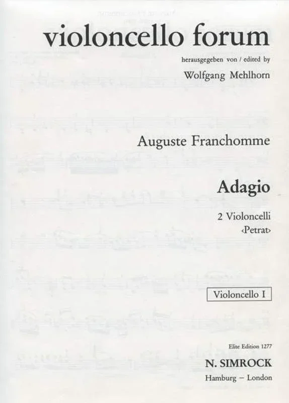 Franchomme – Adagio In G For 2 Cellos (Softcover Book)