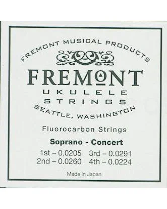 Fremont Clear Fluorocarbon Ukulele Strings, for Soprano and Concert