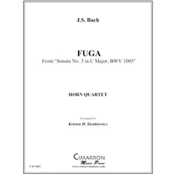 Fuga from “Sonata No. 3 in C Major, BWV 1005” – Horn Quartet