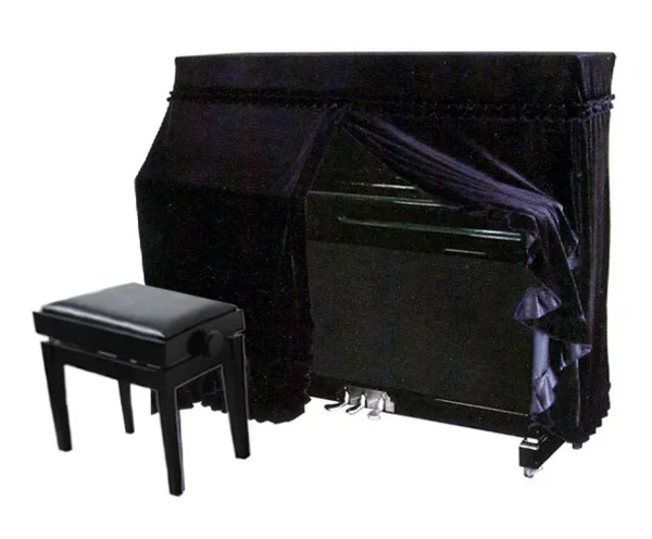 Full Fitted Cover for Upright Piano – Black UP4
