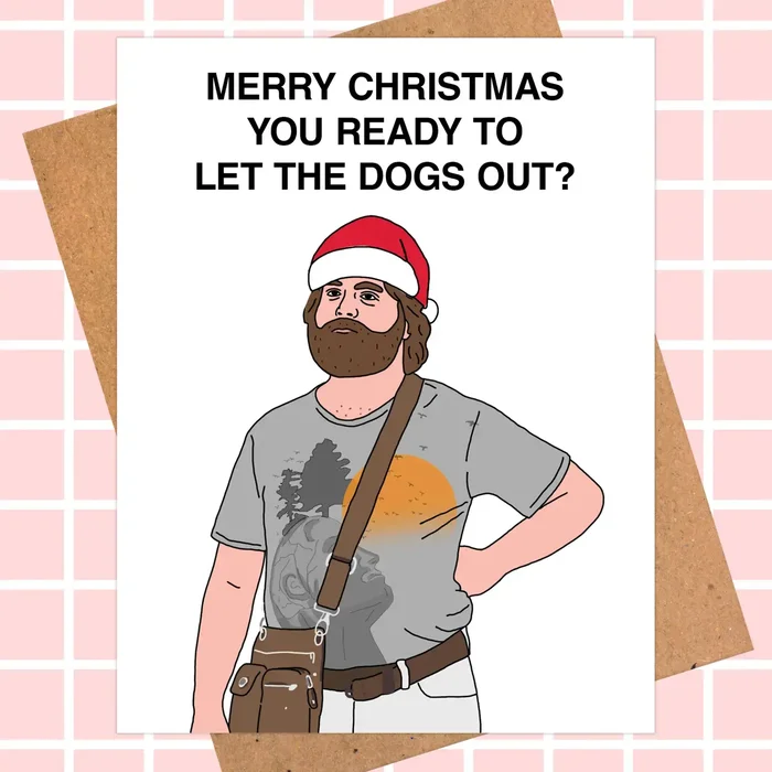 Funny Pop Culture Christmas Card – the Hangover Alan
