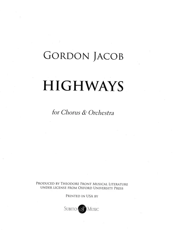 G. Jacob: Highways