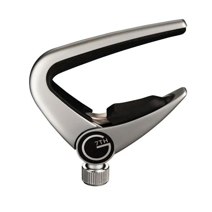 G7 Newport Capo for 6-String Guitars – Adjustable Tension, Lightweight, Silver