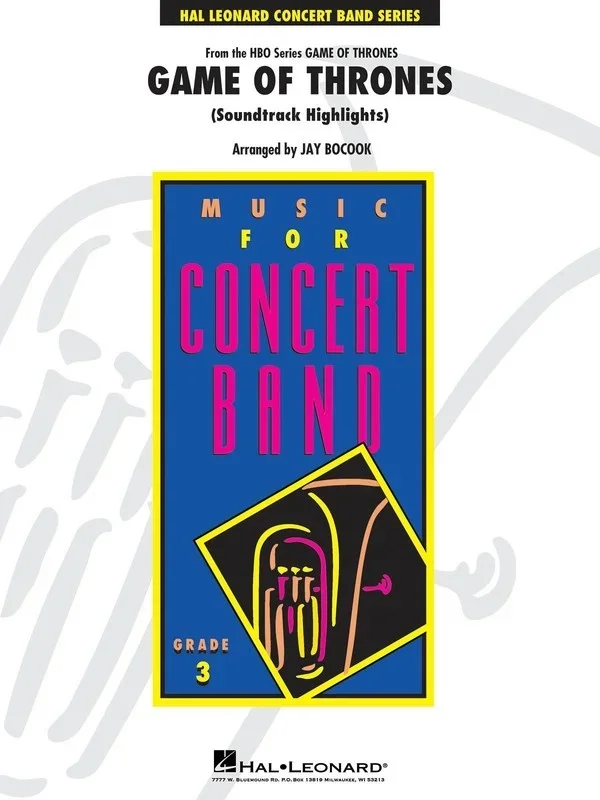 Game Of Thrones (Soundtrack Highlights) Concert Band 3 Score/Parts