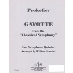 Gavotte from the “Classical Symphony” – Saxophone Quintet (SAATB)