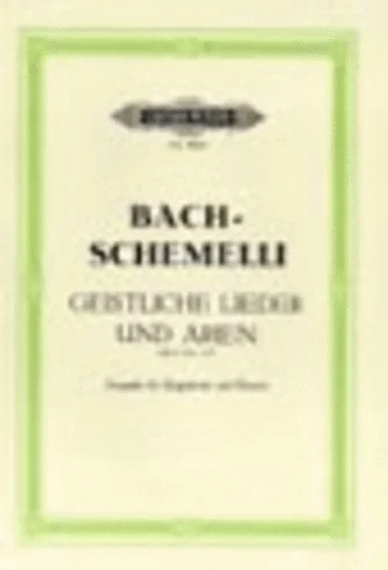 Geistliche Lieder Und Arien Ed Schemelli (Softcover Book)