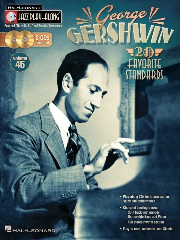 George Gershwin Jazz Play Along Book/2CD V45 (Softcover Book/CD)